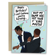 Load image into Gallery viewer, Will Smith Slap Birthday Card
