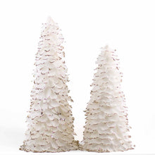 Load image into Gallery viewer, Winter Feather Tree   White/Gold   19.5&quot;
