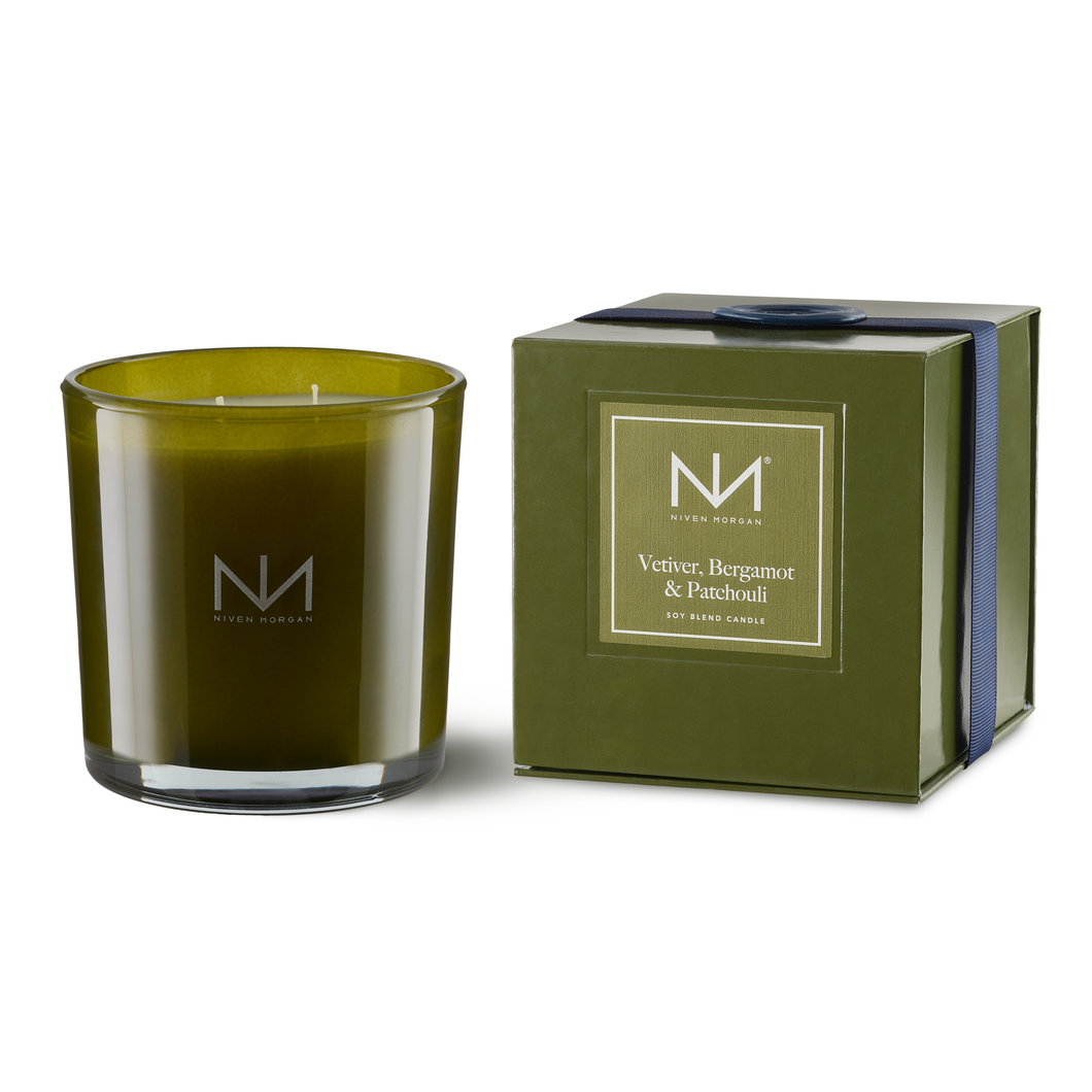 Vetiver, Bergamot & Patchouli: Double-Wick Candle