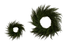 Load image into Gallery viewer, Cypress Pine Faux Wreath 24&quot; By Luxe B Co.
