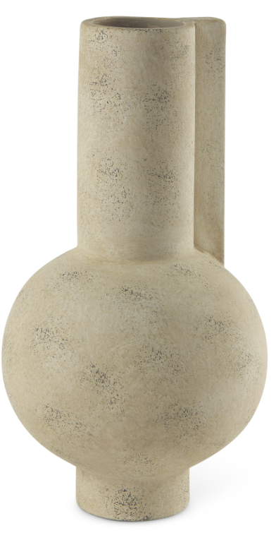 Sariah Beige Ceramic Vase