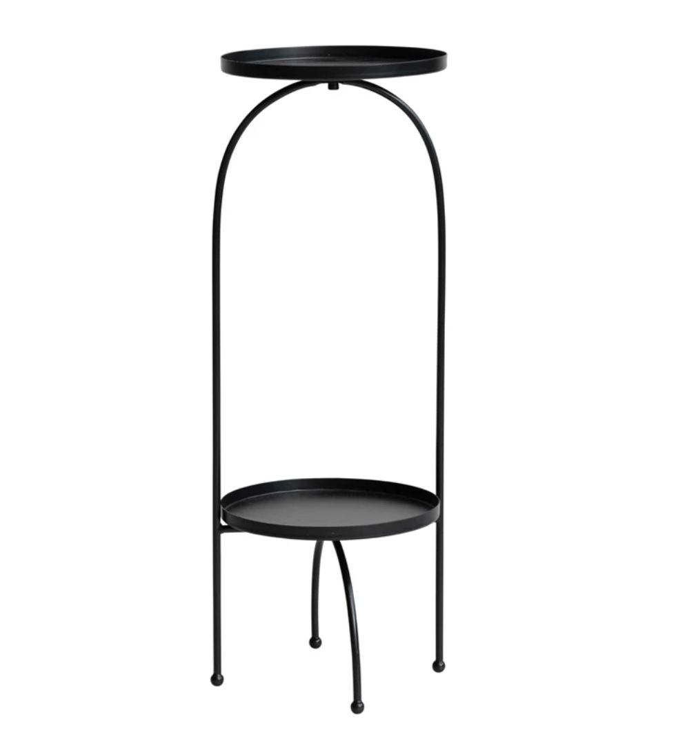 Metal Table/Plant Stand, Black