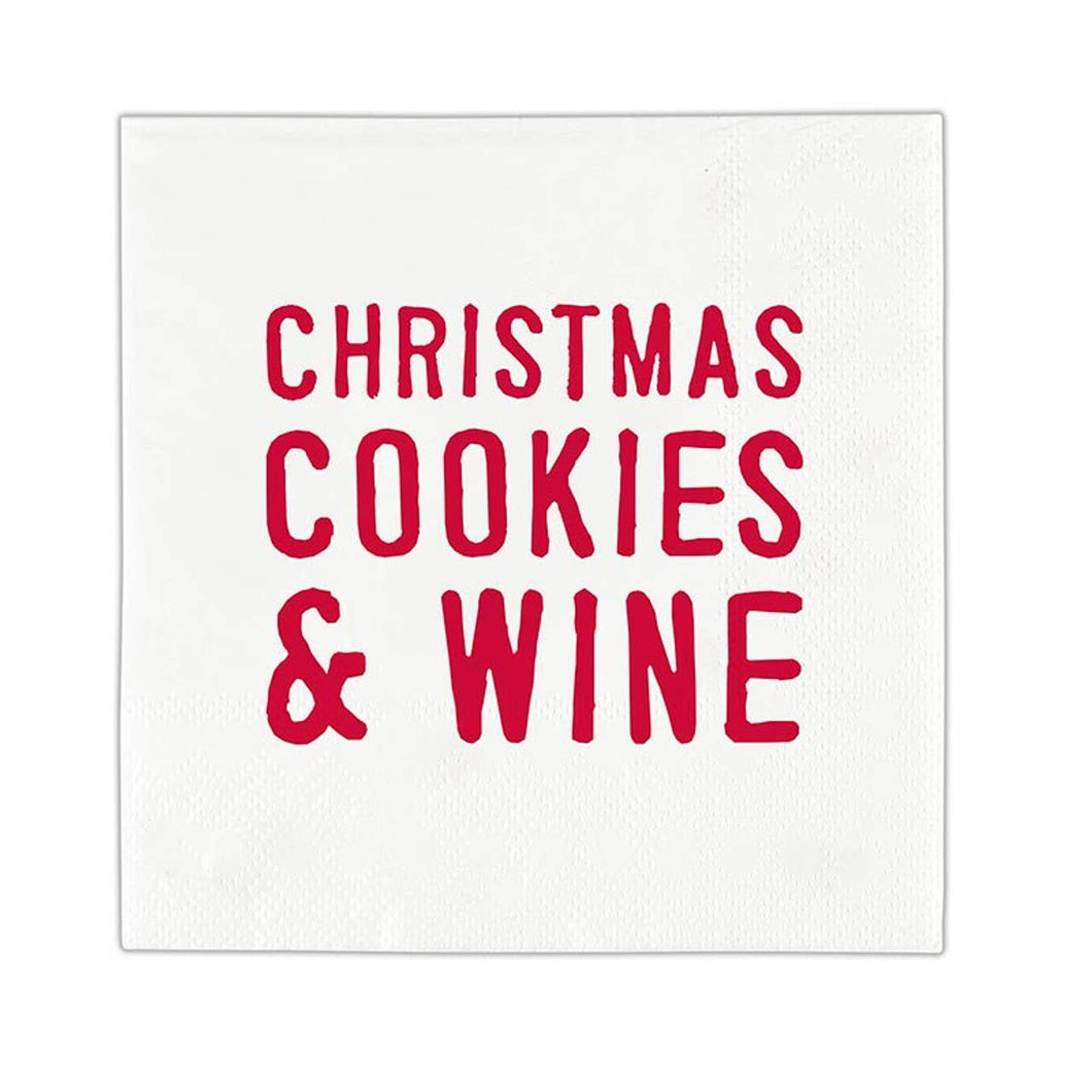 Face to Face Cocktail Napkin - Cookies and Wine