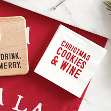 Load image into Gallery viewer, Face to Face Cocktail Napkin - Cookies and Wine
