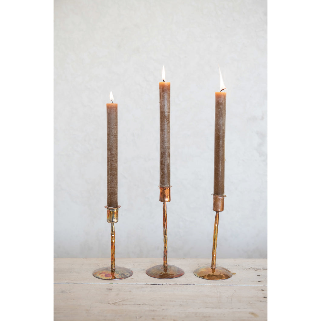 Metal Taper Candle Holders, Set of 3