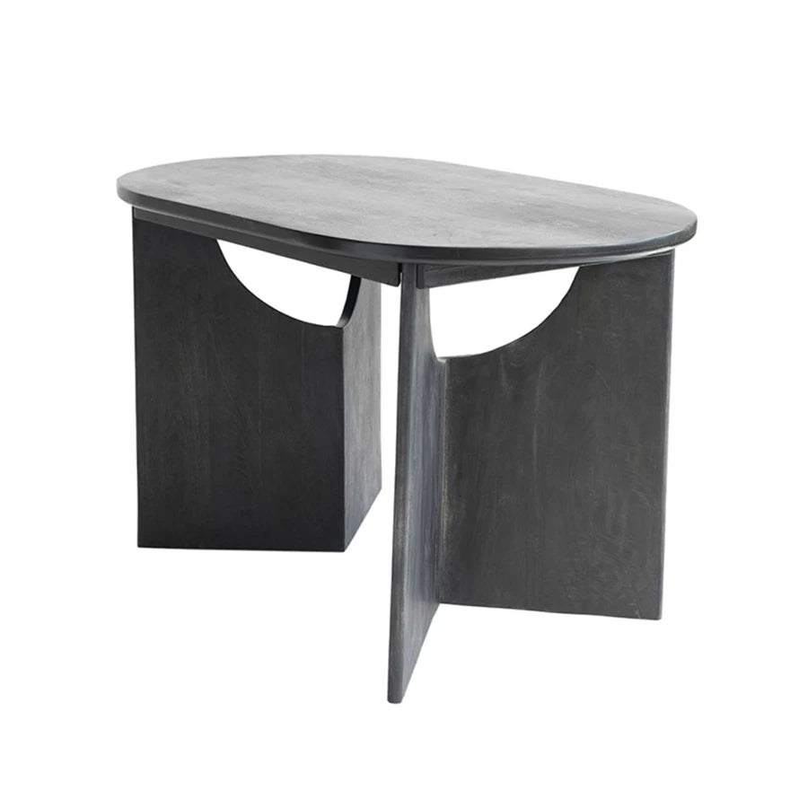 Mango Wood Dining Table, Black