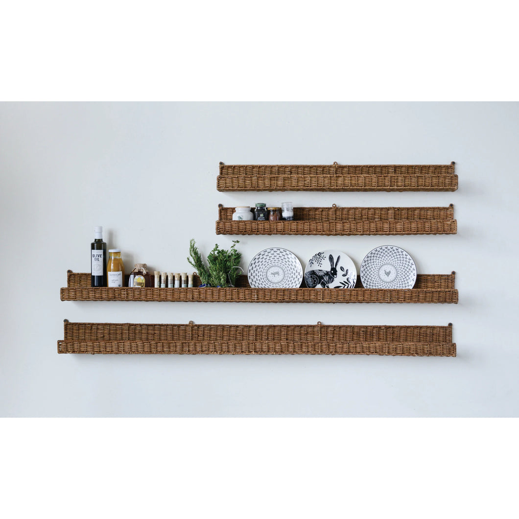 Hand-Woven Rattan Wall Ledge