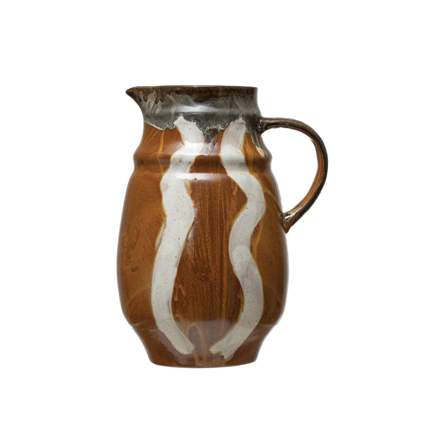 Pitcher w/ Multicolored Glaze