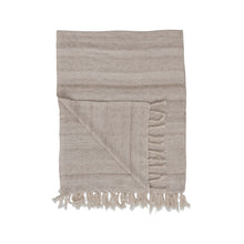 Load image into Gallery viewer, Wool &amp; Cotton Throw w/ Fringe
