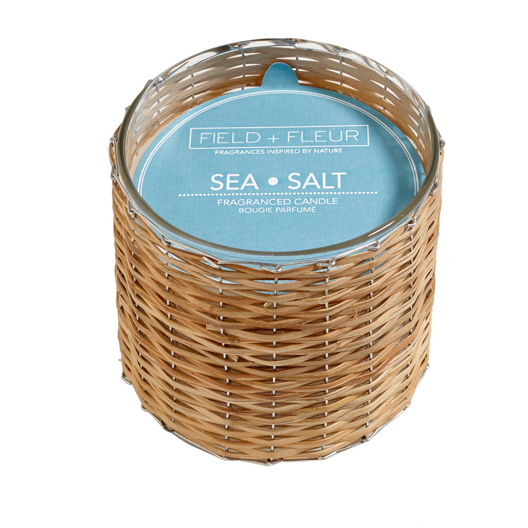 Sea Salt 2 Wick Handwoven Candle 12oz Ctn.6